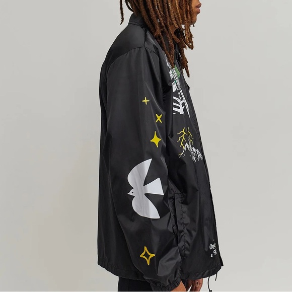 Black Grafitti Stadium Jacket- Size XL - Picture 4 of 11